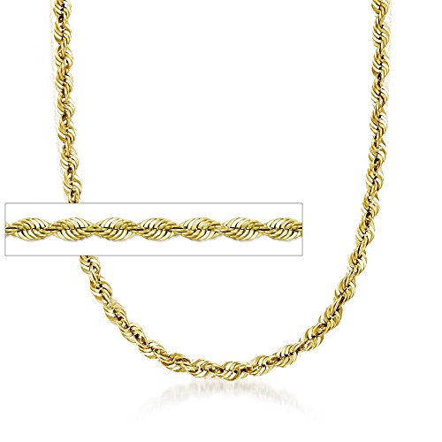 Ross-Simons 5.8mm 18kt Gold Over Sterling Silver Rope Chain Necklace