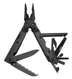 SOG Specialty Knives and Tools B66N-CP PowerAssist Multi-Tool with Assisted Steel Blades and Nylon Sheath 16-Tools Combined Black Oxide Finish