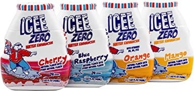 ICEE Zero Calorie Liquid Water Enhancer Drink Mix, Natural Flavor Drops, Sugar Free, 1.62 Fl Oz Concentrate (48 ml) - 4 Pack (Ultimate Variety Pack)