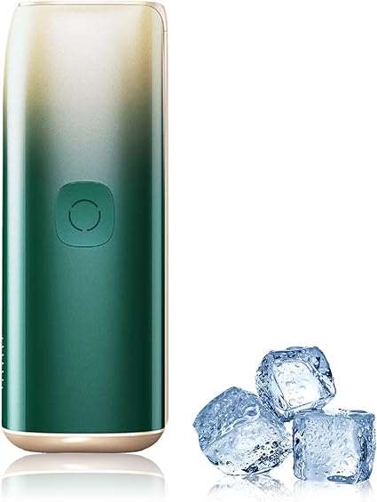 Ice Cooling Hair Rmover for Women and Men, Hair Epilator Machine for Facial, Bikini Whole Body, Green