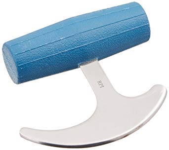 Sammons Preston T-Grip Bendable Rocker Knife, Stainless Steel T-Shape Rocking Knives for Elderly & Handicapped with Weak Grip, Overhand or Underhand Use Independent Eating Aid with Plastic Handle