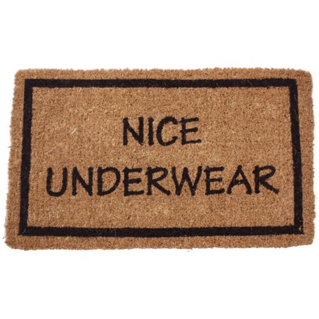 Entryways Non Slip Coir Doormat, 17-Inch by 28-Inch, Nice Underwear