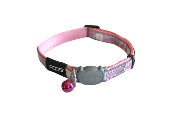 Rogz Catz Small 3/8-Inch Night Cat Safeloc Breakaway Clip Adjustable, Reflective Cat Collar
