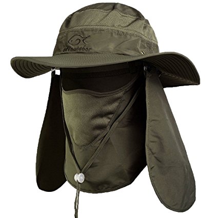 Ddyoutdoor™ 07-281 Fashion Summer Outdoor Sun Protection Fishing Cap Neck Face Flap Hat Wide Brim