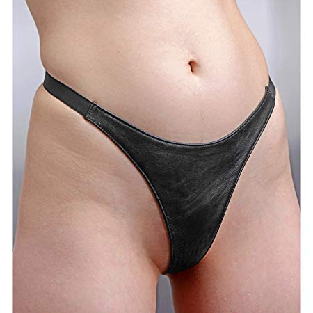 Strict Leather Spiked Leather Thong Panties, Small/Medium