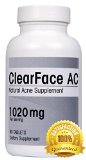 ClearFace AC Natural Acne Supplement - Reduce Pimples Inflammation and Oily Skin with the Best Over the Counter Acne Treatment Vitamin Pills 90 tablets Dermatologist Recommended