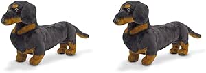 Melissa & Doug Giant Dachshund - Lifelike Stuffed Animal Dog Large (Pack of 2)