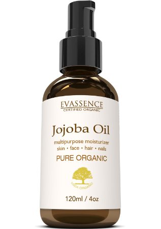 Jojoba Oil 100% Pure Organic (4oz)-certified Virgin Cold Pressed Golden Oil Hair Nail Face Psoriasis Eczema Treatment Facial Cleanser
