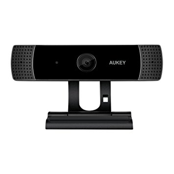 AUKEY Webcam 1080P Full HD with Stereo Microphone, Web Camera for Video Chat and Recording, Compatible with Windows, Mac and Android (PC-LM1)