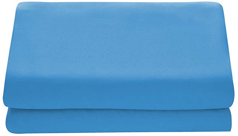 Comfy Basics 1-Piece Ultra Soft Flat Sheet - Elegant, Breathable, Blue, Twin