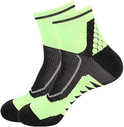 Toes&Feet Men's Full Padded Anti Blister Ankle Athletic Running Socks，Size 6-11