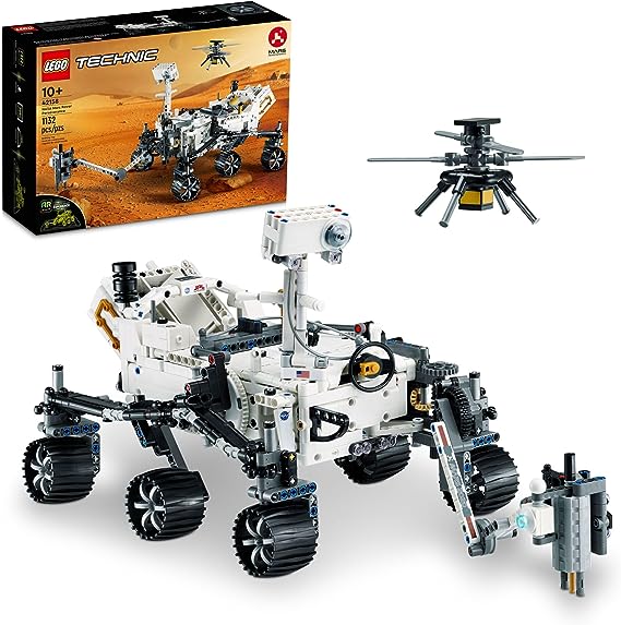 LEGO Technic NASA Mars Rover Perseverance 42158 Advanced Building Kit for Kids Ages 10 and Up, NASA Toy with Replica Ingenuity Helicopter, Great Gift for Kids Who Love Engineering and Science Projects