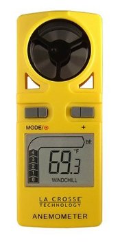 La Crosse Technology EA-3010U Handheld Travel Anemometer with backlight and included Neck lanyard