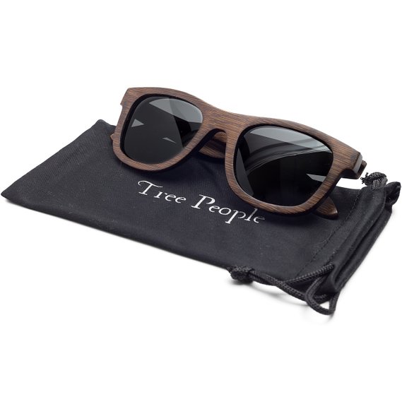 Polarized Bamboo Sunglasses by Tree People - Designer Wayfarer Style Glasses