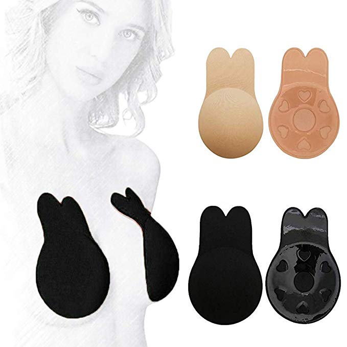 Invisible Bras Breast Lift Up Adhesive Bras Nipple Cover Silicone Tape Sticker Anti Chest-Baring Paste(2 Pairs)