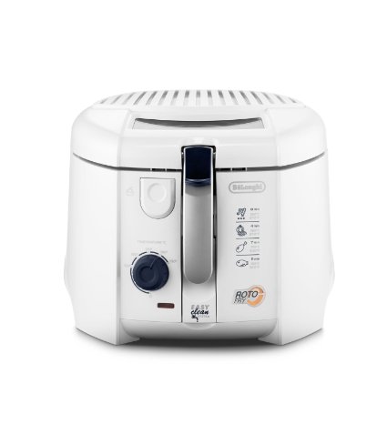 De'Longhi Roto Fry Deep Fryer with Easy Clean System F28311.W1, 1.2 L, 1800 W - White