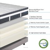 LUCID 14 Inch Plush Memory Foam Mattress - Four-Layer - Infused with Bamboo Charcoal - CertiPUR-US Certified - 25-Year Warranty - Queen