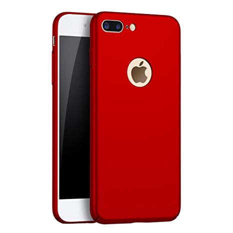 QueenAcc Phone Case for iPhone 7 plus, Hard Protect Case Back Cover Bumper,Ultra-Thin Perfect Fit, Slim Minimal Anti-Scratch Protective Lightweight case for iPhone 7 plus.(red)