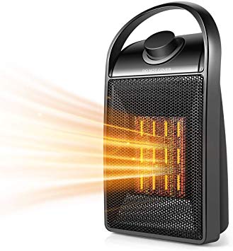Space Heater, 1500W Fast Heating Silent Ceramic Space Heater with Overheat Protection & Tip-Over Protection, Energy Efficient Space Heater for Home and Office Use