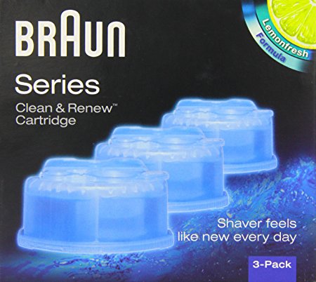 Braun Clean & Renew CCR3 Electric Shaver Refill Cartridges - Pack of 3