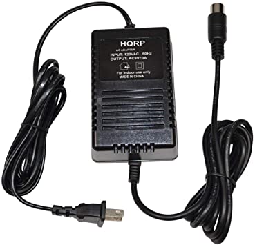 HQRP 9V AC Adapter Works with Digitech PS0912 BP8 RP5 RP6 RP7 RP10 RP12 RP14D RP2000 RP20 RP21D, Studio Quad, Studio Quad V2 PS0920 4 PIN DIN Power Supply Cord