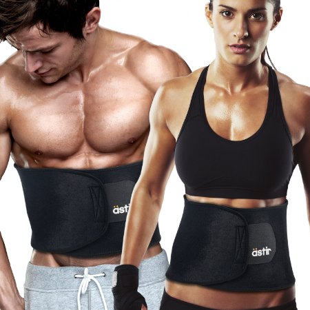 Astir Waist Trimmer Ab Belt For Women and Men8226Extra Long 44 Extra Wide 9 and Extra Flexible Sweat Belt with Maximum Abdominal Coverage8226Non-Slip Surface for Max Waist Slimming8226Lifetime Guarantee