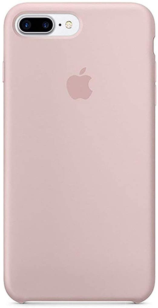 Kekleshell iPhone 8 Plus Silicone Case, iPhone 7 Plus Silicone Case, Soft Liquid Silicone Case with Soft Microfiber Cloth Lining Cushion - 5.5inch (Sand Pink)