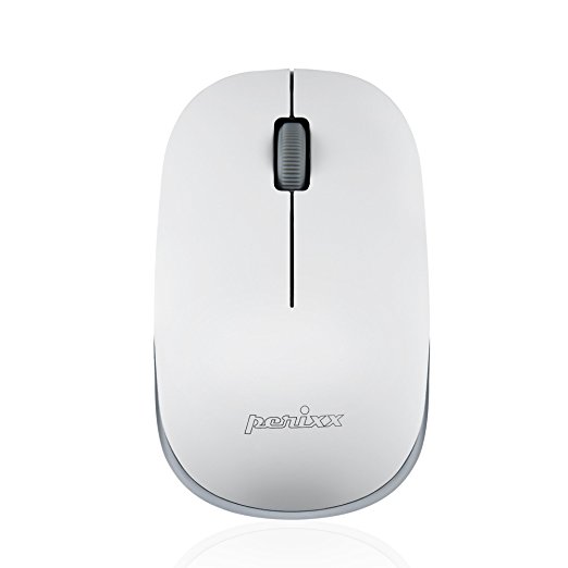 Perixx PERIMICE-710II W, Wireless Mouse for Laptop - 1000 DPI Optical Resolution - Elegant Rubber Painting - White