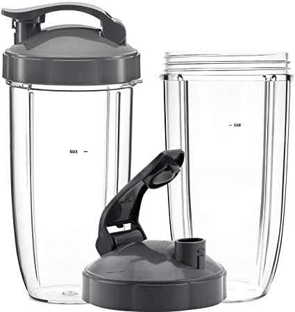 Poweka Replacement Part for Nutribullet,32oz Cups with Flip Top to-Go Lid for Nutribullet 600w/900w Blender Accessory