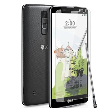 LG Stylo 2 Plus Screen Protector, Asmart High Definition 9H Hardness Tempered Glass Protective Film for LG Stylo 2 Plus, Bubble-free (Clear)