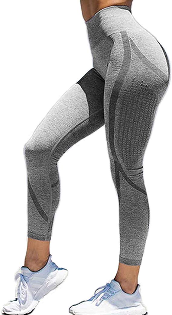 CROSS1946 Women's High Waist Seamless Compression Leggings Stretchy Tummy Control Butt Lift Active Fitness Yoga Pants