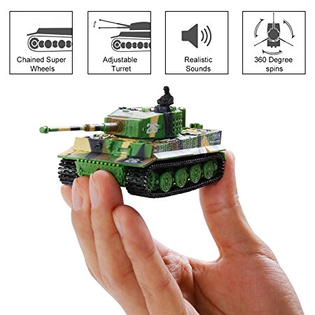 SGILE RC Radio Tank Toy, Remote Control Invincible Tornado Twister Power Wheels Stunt Car Rechargeable Toys for Boys, Green