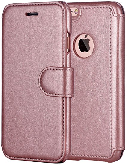 iPhone 7 Plus Case, iPhone 7 plus Case Wallet, Eraglow Durable and Slim | Lightweight Classic Design case with card slot for Apple iphone 7 plus 5.5" (rose gold)