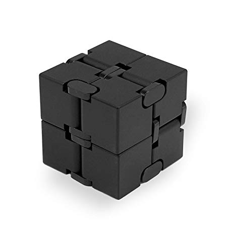 SULCMAG Metal Infinity Cube, Durable Aluminum Alloy Decompression Toys, Pressure Reduction Educational Toys Stress Relief Toy Games Square Cube for Adult and Children