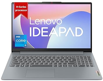 Lenovo IdeaPad Slim 3 Intel Core i5-12450H 15.6" (39.6cm) FHD IPS Thin & Light Laptop (16GB/512GB SSD/Win 11/Office 2021/Backlit KB/Alexa Built-in/3 Month Game Pass/Arctic Grey/1.62Kg), 83ER008GIN