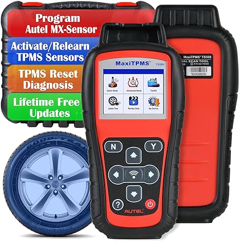 Autel TPMS Programming Tool MaxiTPMS TS508 TPMS Relearn Tool 2023 Version Free Update TPMS Relearn/Reset Read/Clear TPMS DTCs Activate Tire Sensor Program MX Sensor Check Key FOB Better TS408