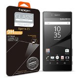 Xperia Z5 Screen Protector Spigen Tempered Glass Most Durable Easy-Install Wings Sony Xperia Z5 Rounded Edge Glass Screen Protector - GlastR SLIM SGP11777