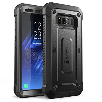 Galaxy S8 Active Case, SUPCASE Full-body Rugged Holster Case with Built-in Screen Protector for Samsung Galaxy S8 Active, Unicorn Beetle PRO Series - Retail Package (Not Fit Galaxy S8/S8 Plus) (Black)