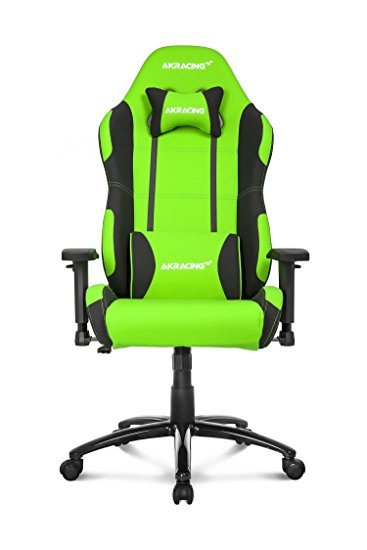 AKRacing Prime Series Premium Gaming Chair with High Backrest, Recliner, Swivel, Tilt, Rocker and Seat Height Adjustment Mechanisms with 5/10 warranty Green