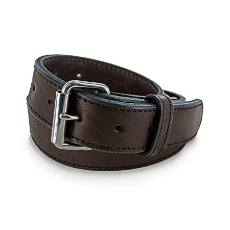 Hanks Extreme - Leather Gun Belt For CCW - Concealed Carry - 17oz. Premium Leather Belt - Made in USA - 100-Year Warranty