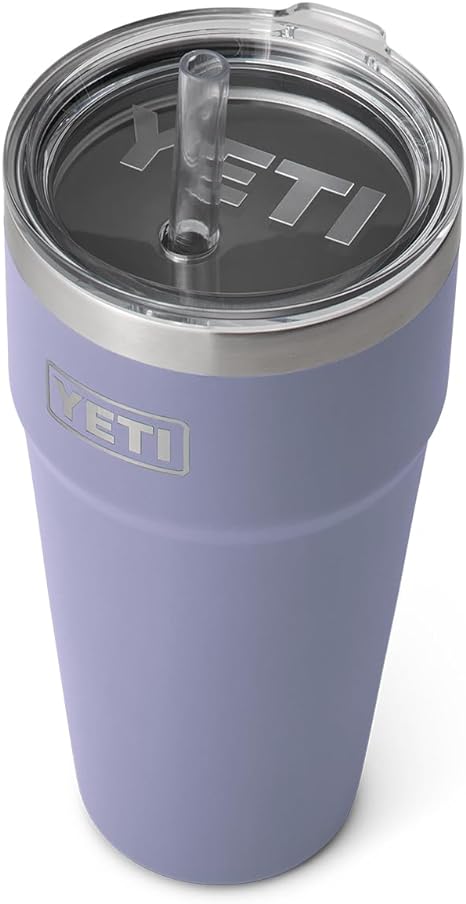 YETI Rambler 26 oz Straw Cup, Vacuum Insulated, Stainless Steel with Straw Lid, Cosmic Lilac