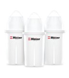 Maier Ultra Premium Water Filter Pitcher Replacement Filters for Brita or Similar 3 Count