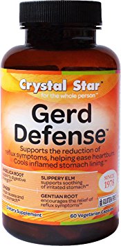 Crystal Star Gerd Defense Herbal Supplements, 60 Count