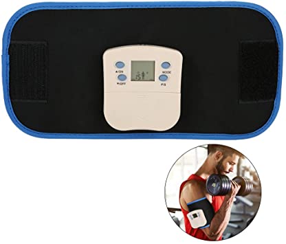 Slim Waist Belt, Electronic Massager Digital Muscle Strengthening Arm leg Waist Slimming Massager Body Building Belt Pain Relieve Tool with 2 Pads and Massage Cream