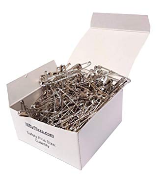 Heavy Duty Large 1-1/2" Safety Pins - High-Grade Steel, Nickel Plated, Rust Resistant (500 Safety Pins)