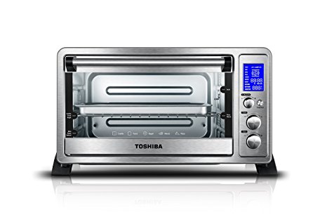 Toshiba AC25CEW-SS Digital Convection Oven, 6-Slice Bread/12-Inch Pizza, Stainless Steel