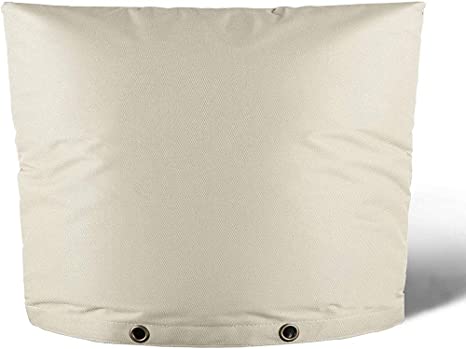 Insulated Pouch Backflow Insulation Cover, Freezer Protection for Water Sprinkler Valve Box, Meter Controller or Irrigation Backflow Valve, Winterizing Backflow Preventers - Sand 30" x 24"