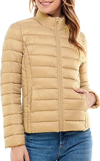 Love Tree Women's Packable Puffer Jacket - Ultra Lightweight Long-Sleeve Zip Up Puffer Jacket