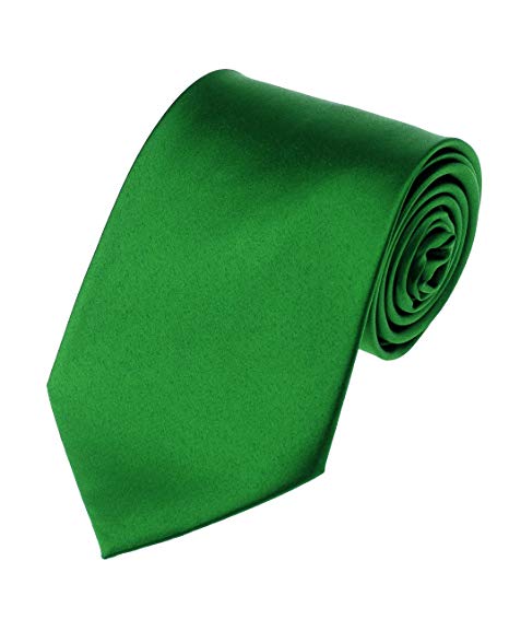 Men's Smooth Satin Solid Color Extra Long XL Necktie
