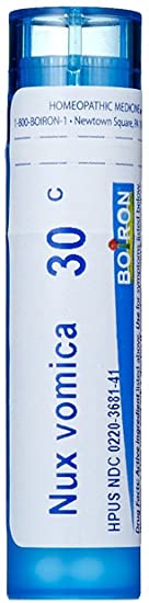 Boiron Nux Vomica 30C Homeopathic Medicine For Hangover Relief, 80 Pellets